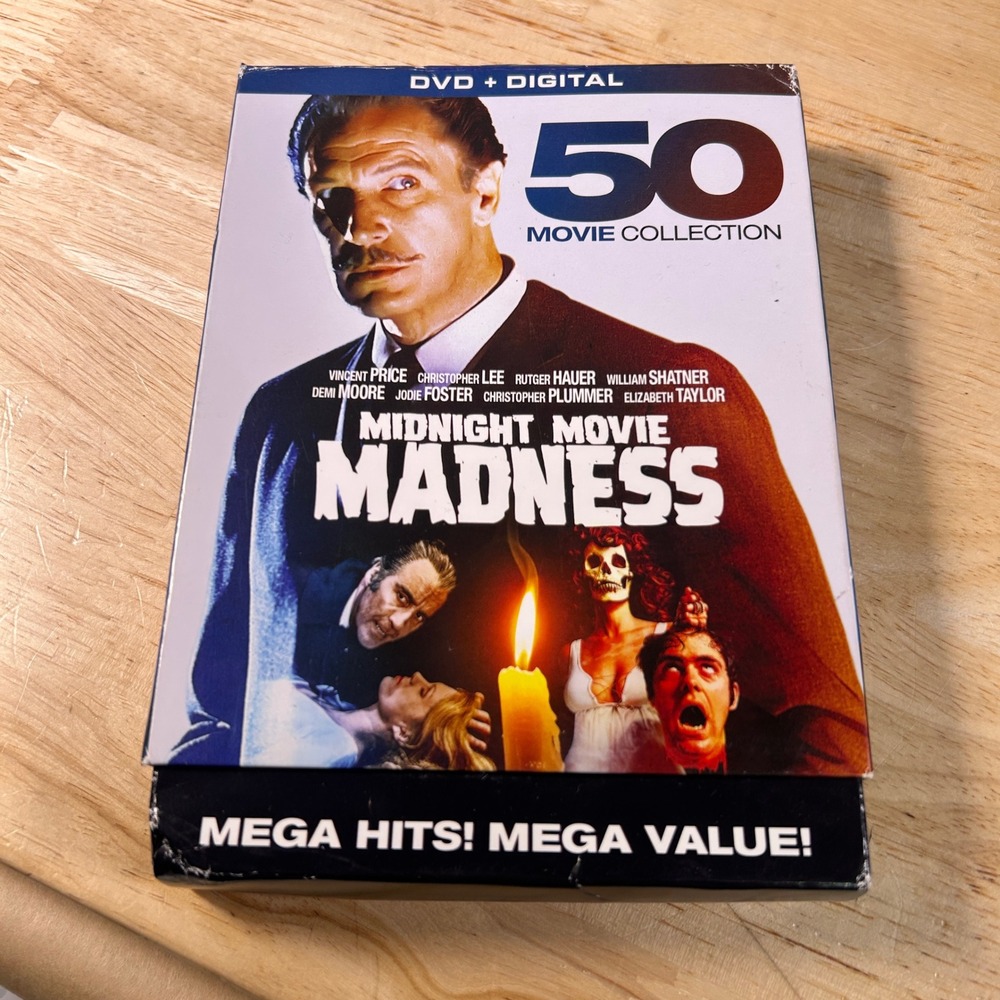 Midnight Movie Madness 50 Movie Collection DVD Mill Creek Horror Cult Classics